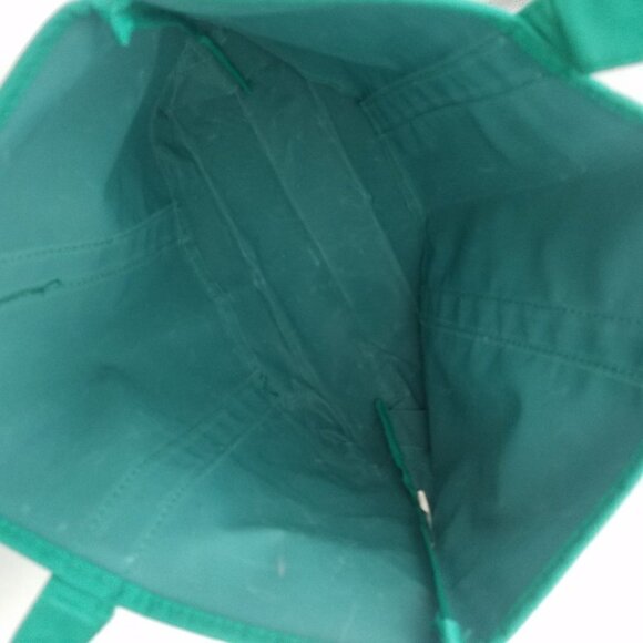 Vintage Macys Teal Green Shopping Bag Tote Shopper - Picture 8 of 8